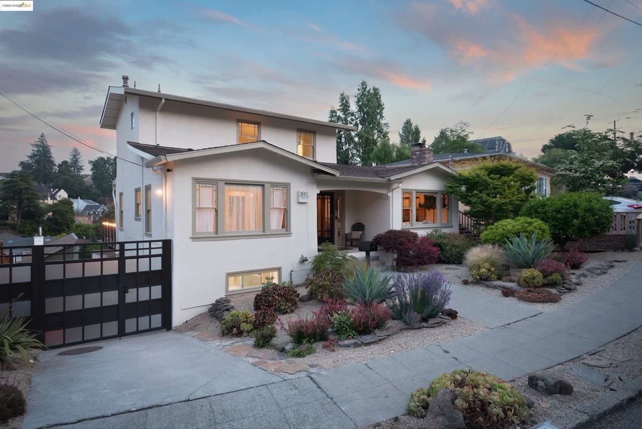 769 Santa Ray Ave, an Oakland craftsman exterior at dusk.